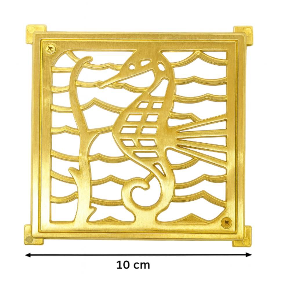 Rejilla Pileta Cuadrada 100mm Bronce Acero Inoxidable Poli image number 1.0
