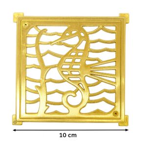 Rejilla Pileta Cuadrada 100mm Bronce Acero Inoxidable Poli