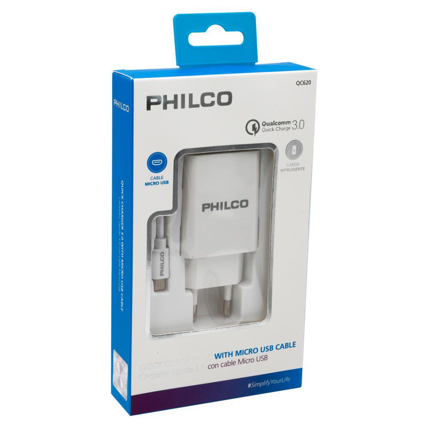 Cargador De Pared Philco Qualcom 3.0 A C/cable Micro QC620 image number 2.0