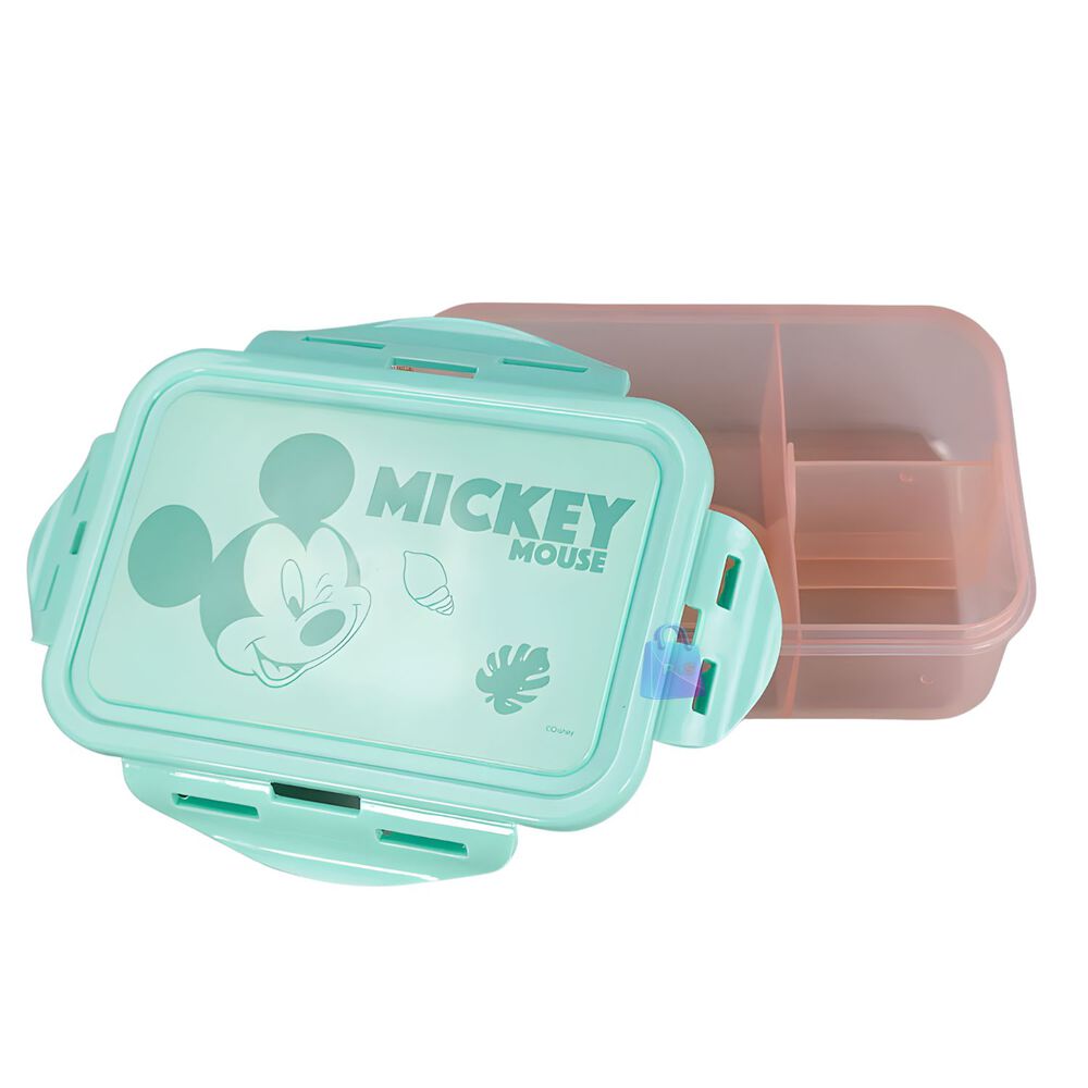 Herm&eacute;tico Mickey 700ml Divisiones + Cubiertos Mickey - Ps image number 1.0