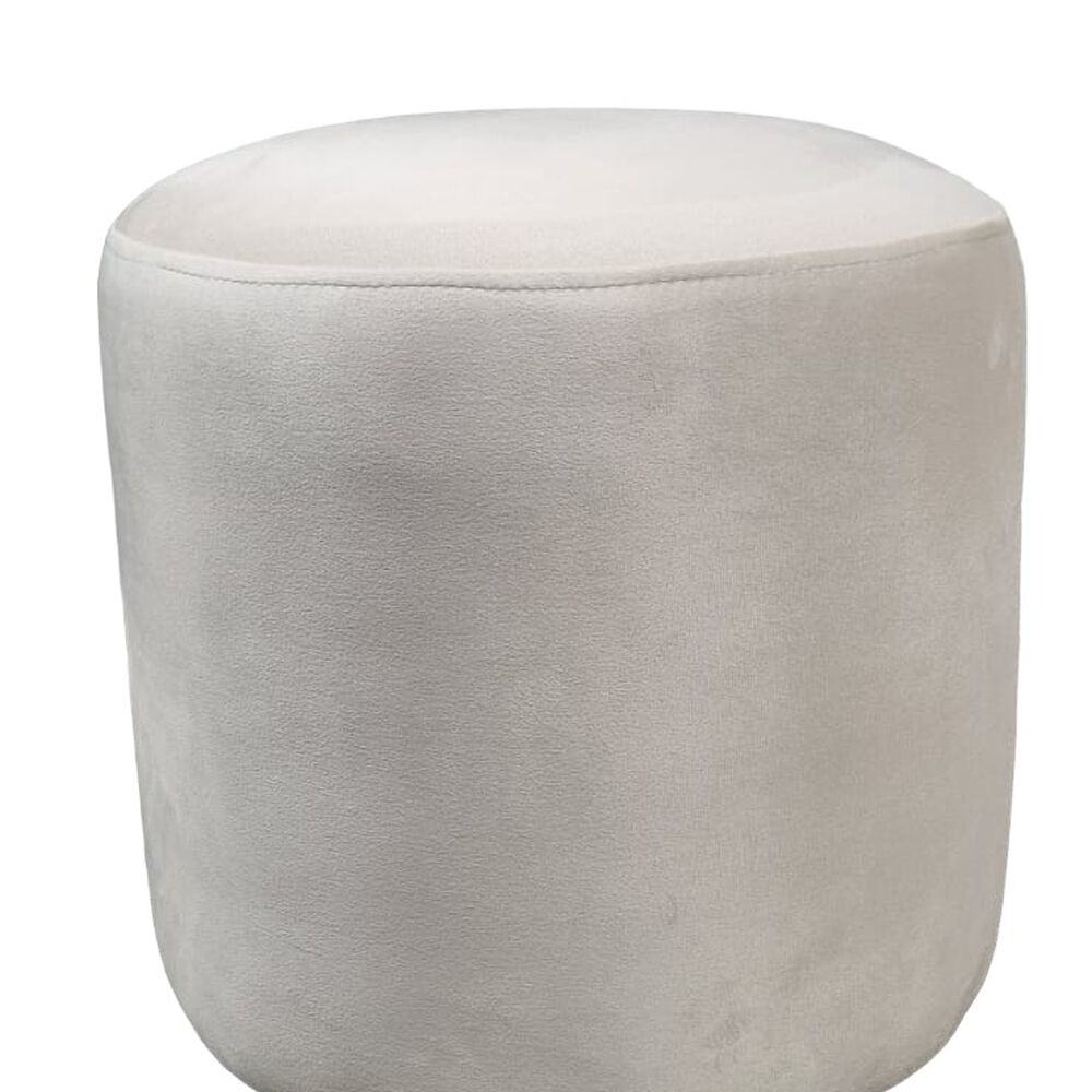 Pouf Redondo Felpa Crudo image number 0.0