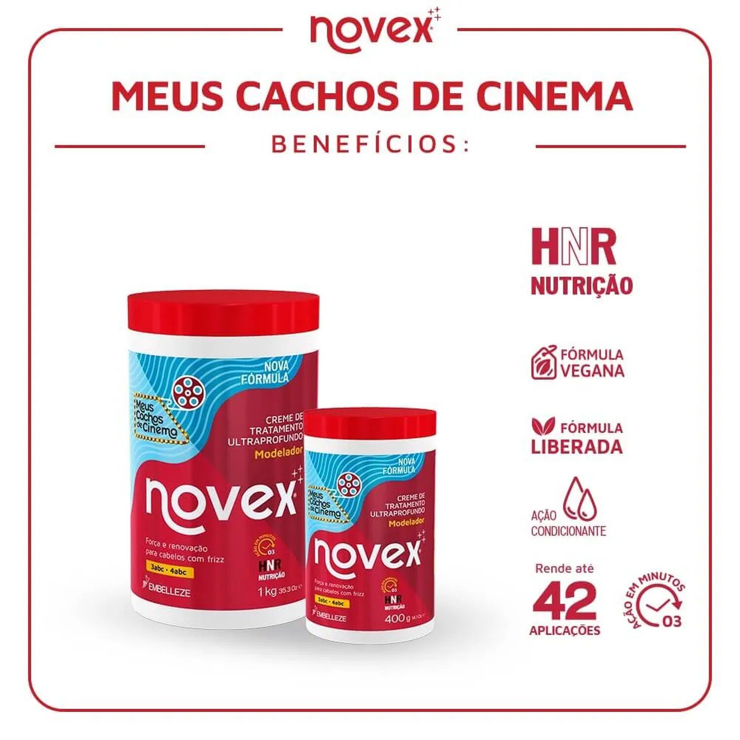 Crema De Tratamiento Meus Cachos De Cinema Novex 1kg- image number 2.0