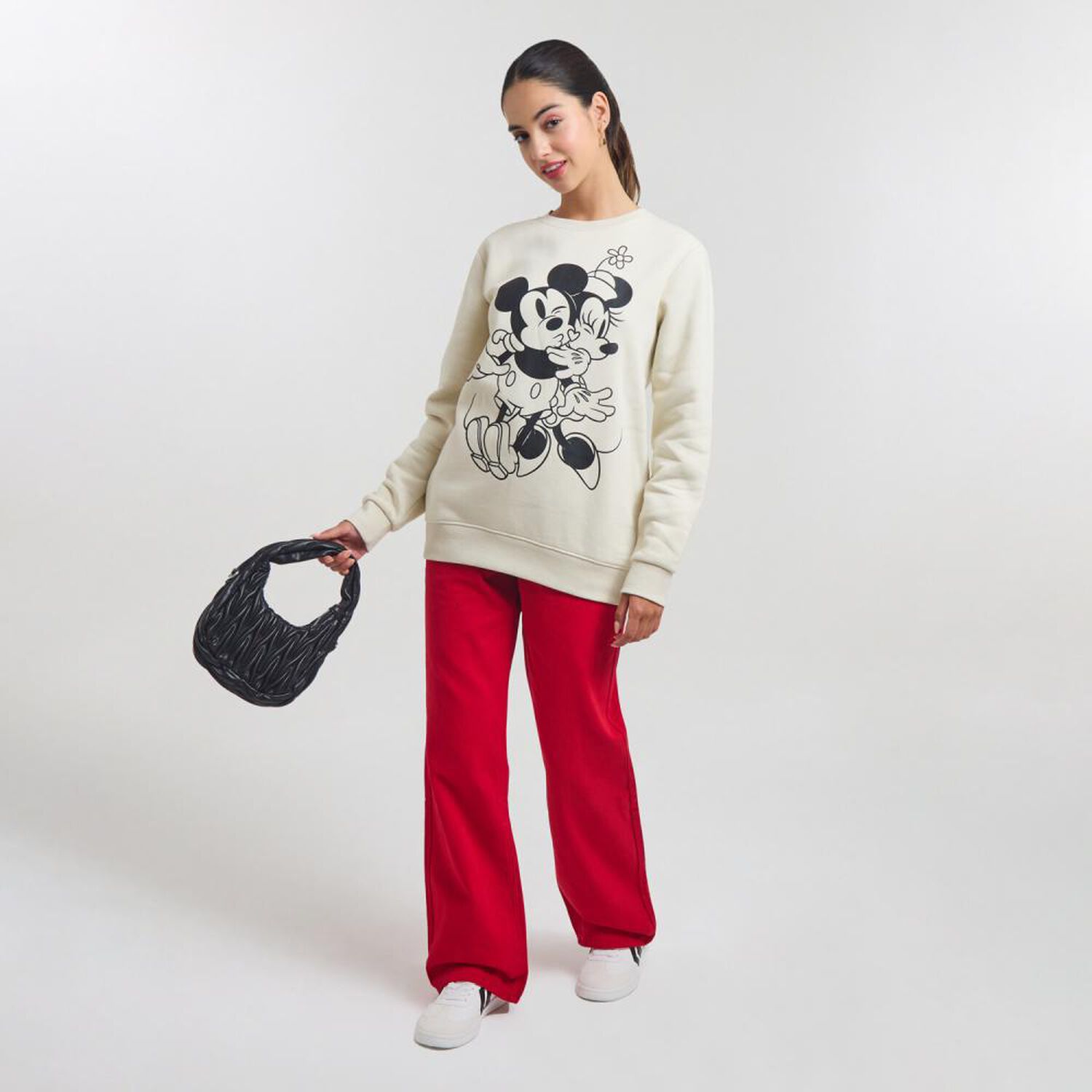 Poler&oacute;n Minnie & Mickey Regular Cuello Redondo Mujer Freedom image number 1.0