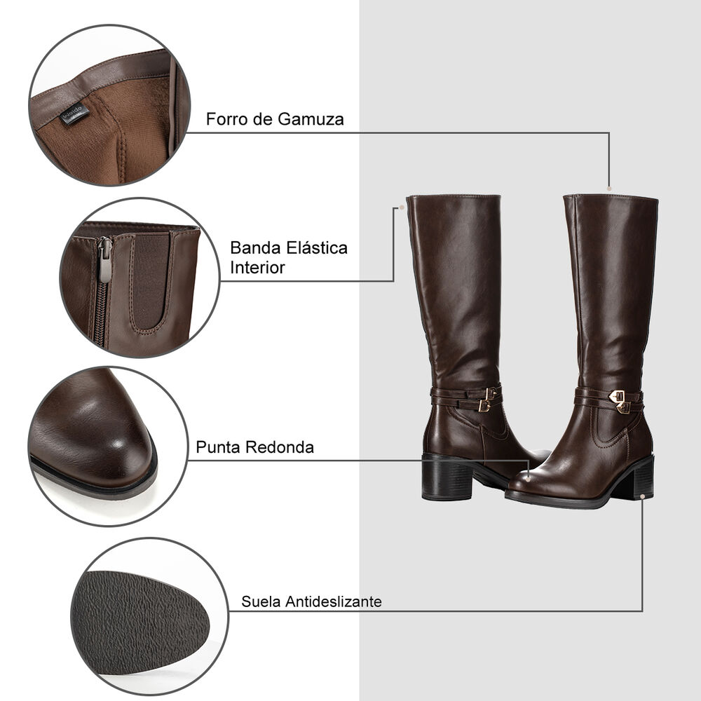 Bota Marron Casual Mujer Weide Czy582 image number 7.0