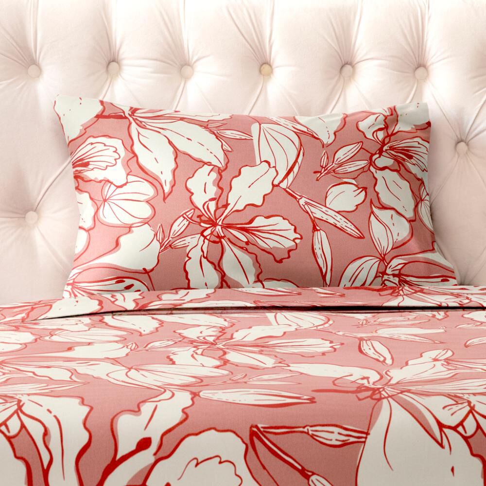 Juego De S&aacute;banas Belle Noite Burdeos / 1.5 Plazas image number 1.0