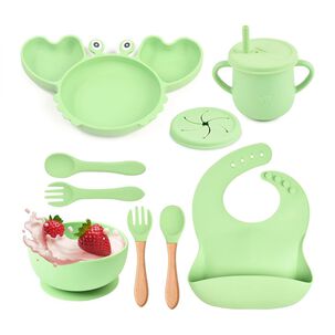 Set De Alimentación 9 Piezas Cangrejo Para Bebés