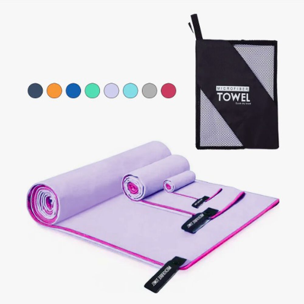 Toalla De Deporte Microfibra Set X3 Morada image number 0.0