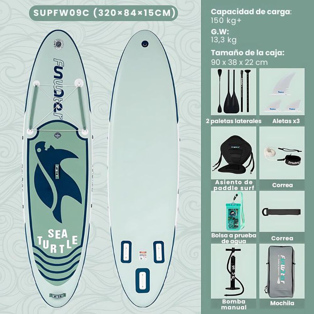 Tabla Sup Inflable Multiuso Con Remo Stand-up Paddle image number 3.0