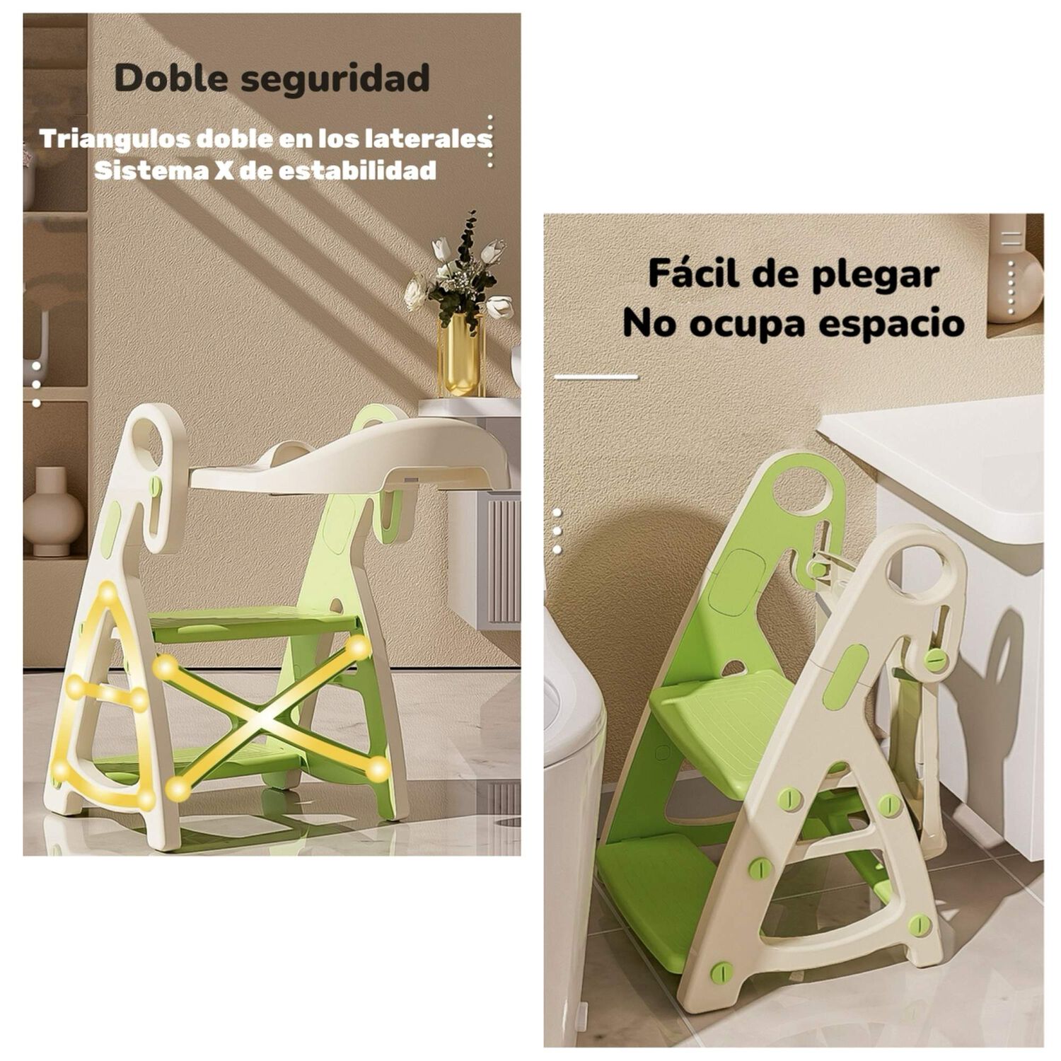 Asiento Adaptador Escalera Inodoro Para Ni&ntilde;os Gris Lubabycas image number 1.0