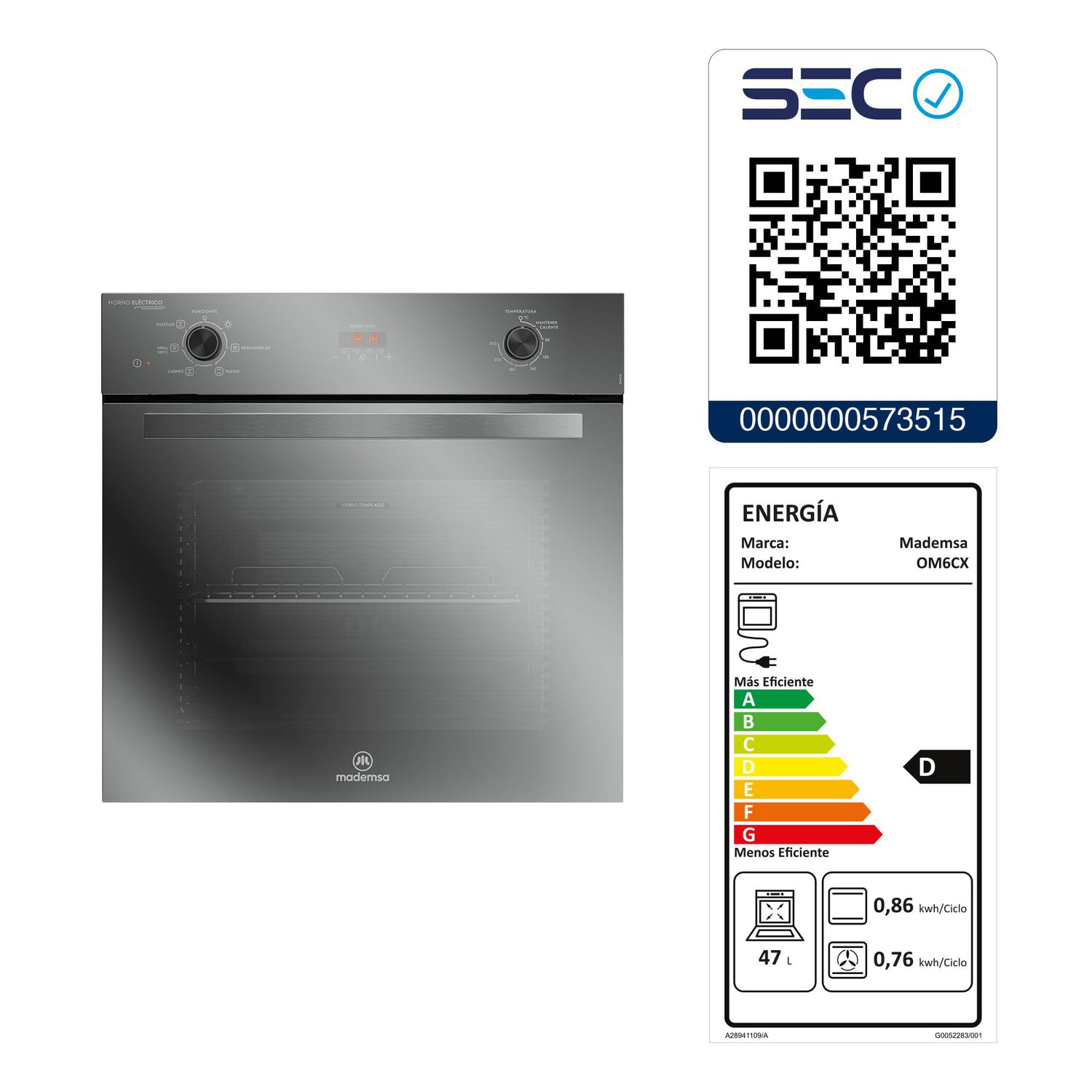 Horno Empotrable El&eacute;ctrico 59l Convector Y Temporizador Om6cx image number 11.0