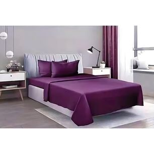 Sabanas 2 Plazas 4 Piezas Polar 144 Hilos Violeta