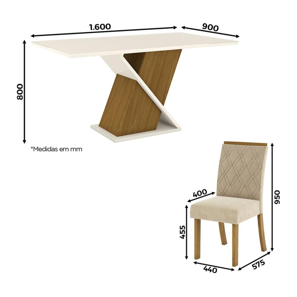 Juego De Comedor Home Mobili Grecia 6 Personas image number 4.0