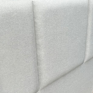 Respaldo De Cama Block Lino Gris Plata King