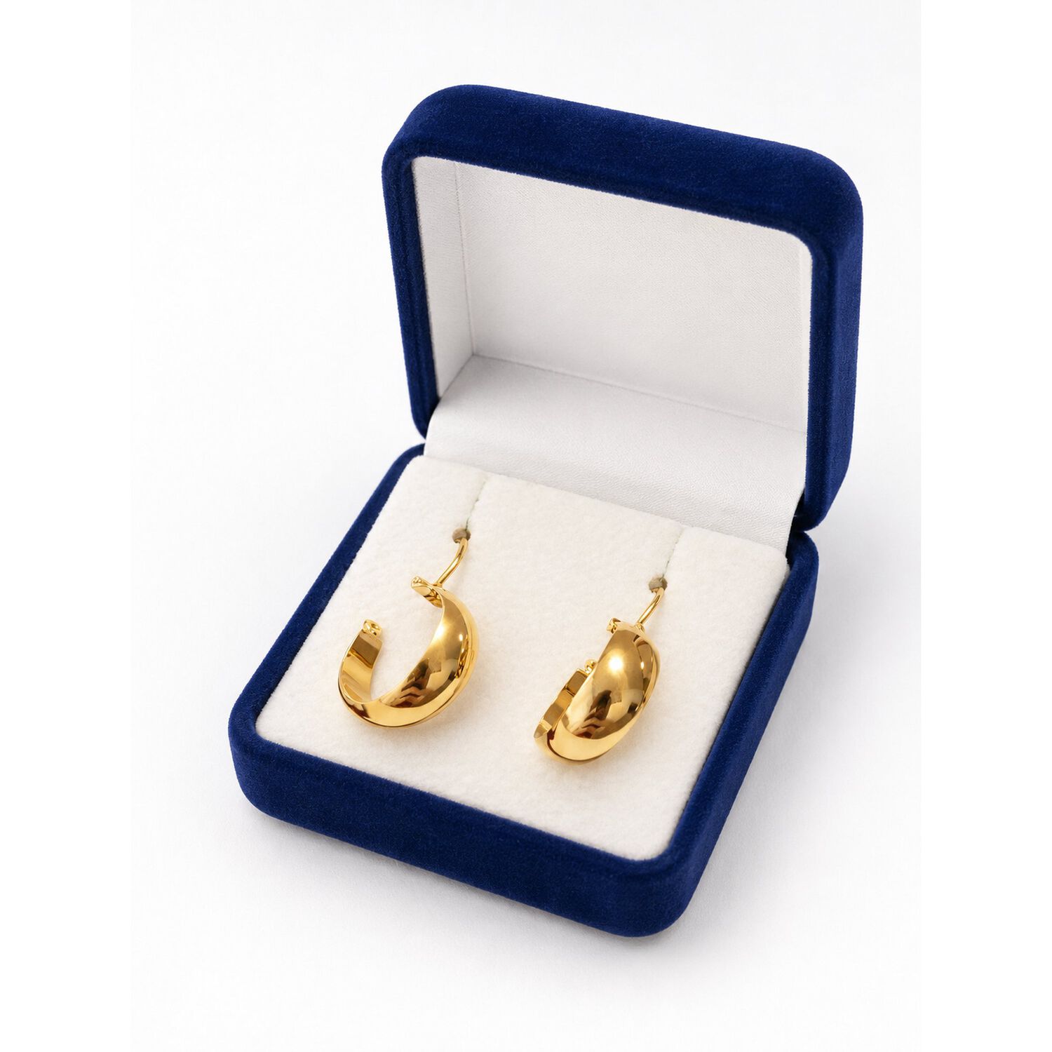 Aros Argolla Bote 2,3cm Largo N3 Oro 18k 2.40gr Mujer Regalo Dorado image number 3.0