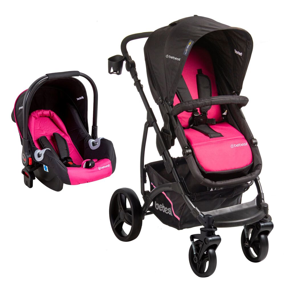Coche Cuna Travel System Explorer Rosado image number 0.0