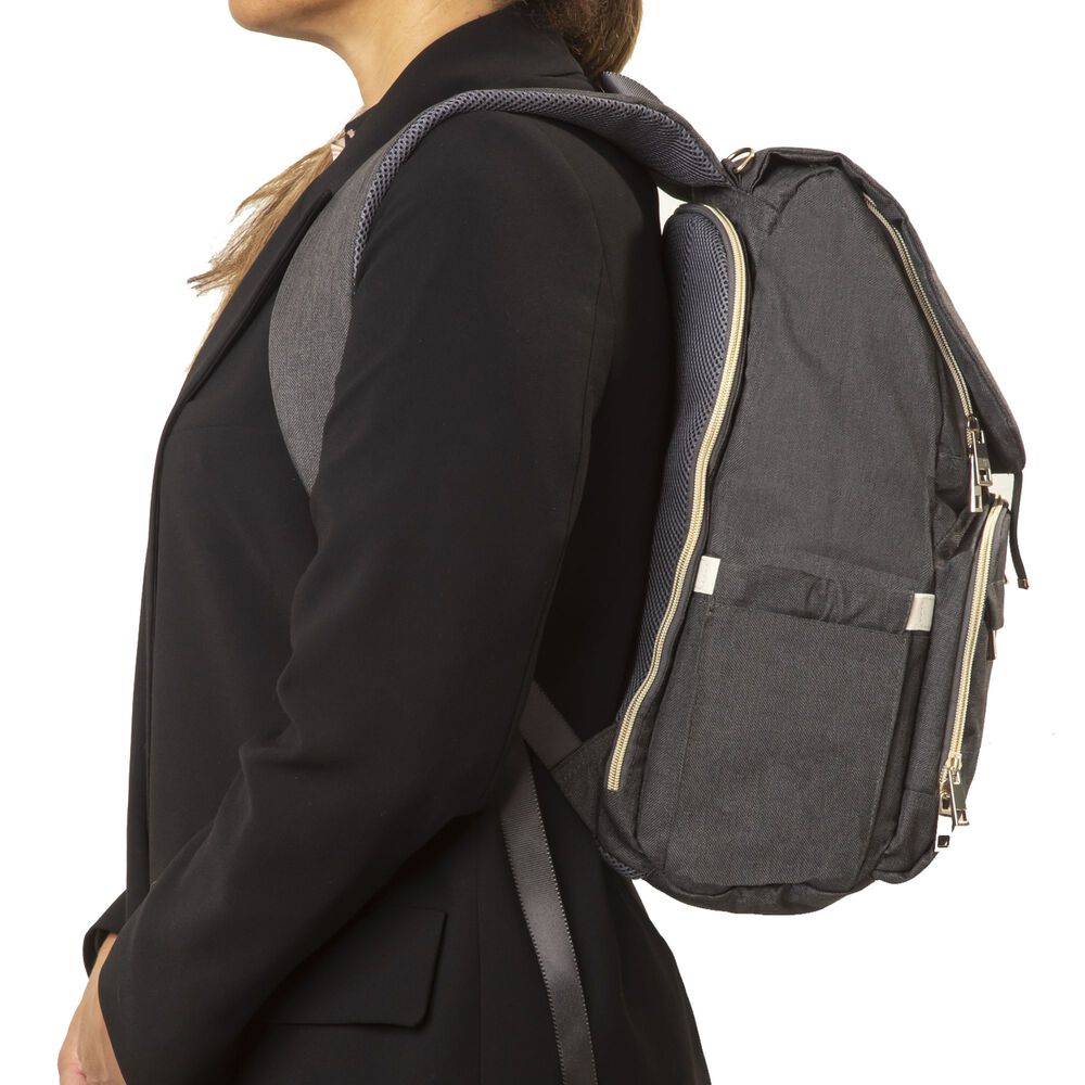 Mochila Maternal Mudador Bebesit Melange - Negro image number 5.0