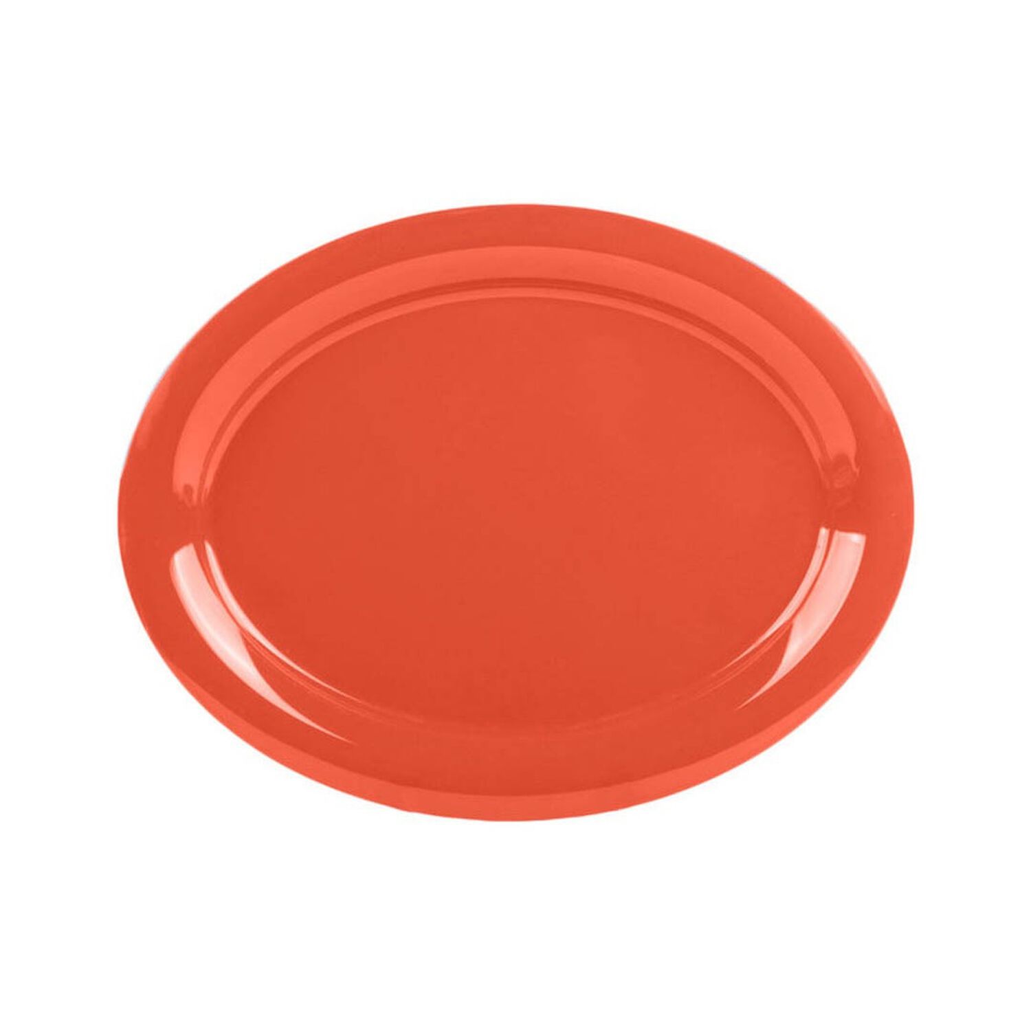 Set De 4 Plato Ovalado Melamina Naranjo 34 X 26 Cm image number 1.0