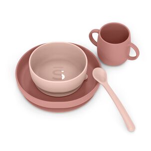 Vajilla Para Bebé De Silicona Colour Essence Rosa