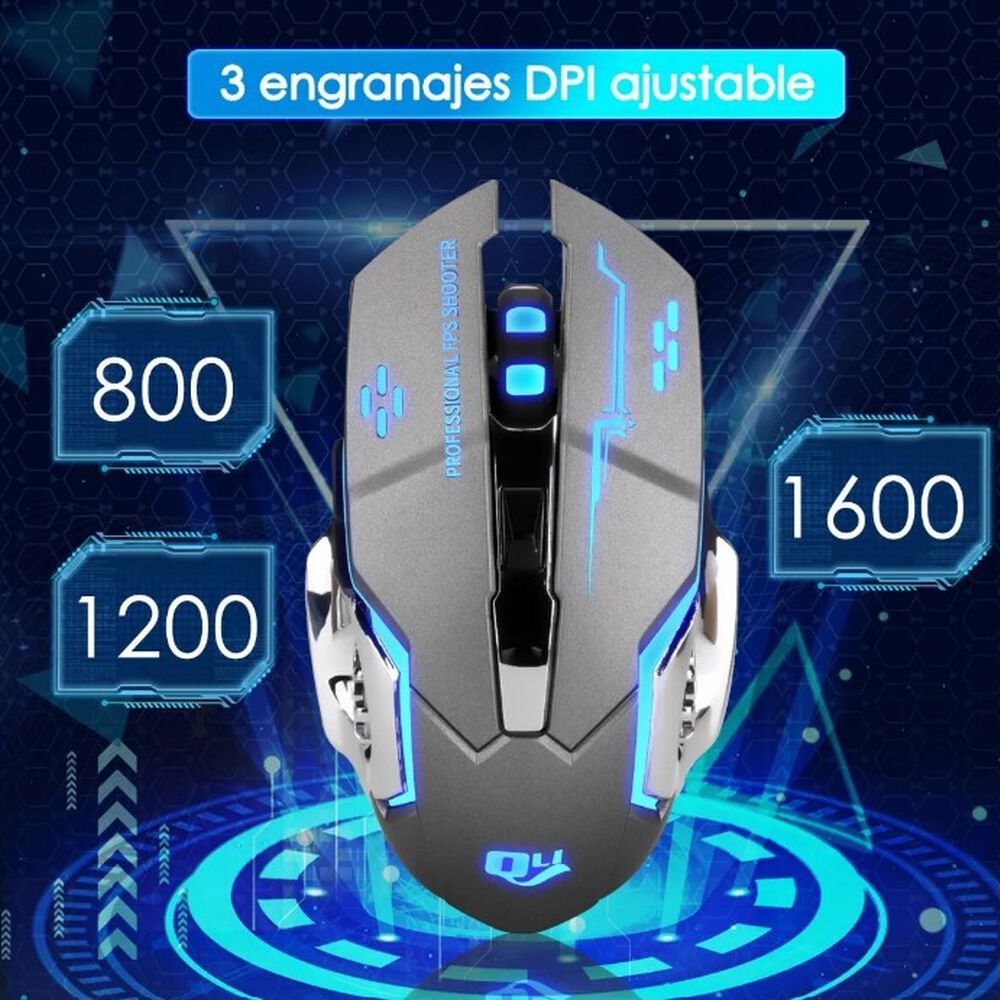 Mouse Gamer Inalámbrico Silencioso image number 2.0