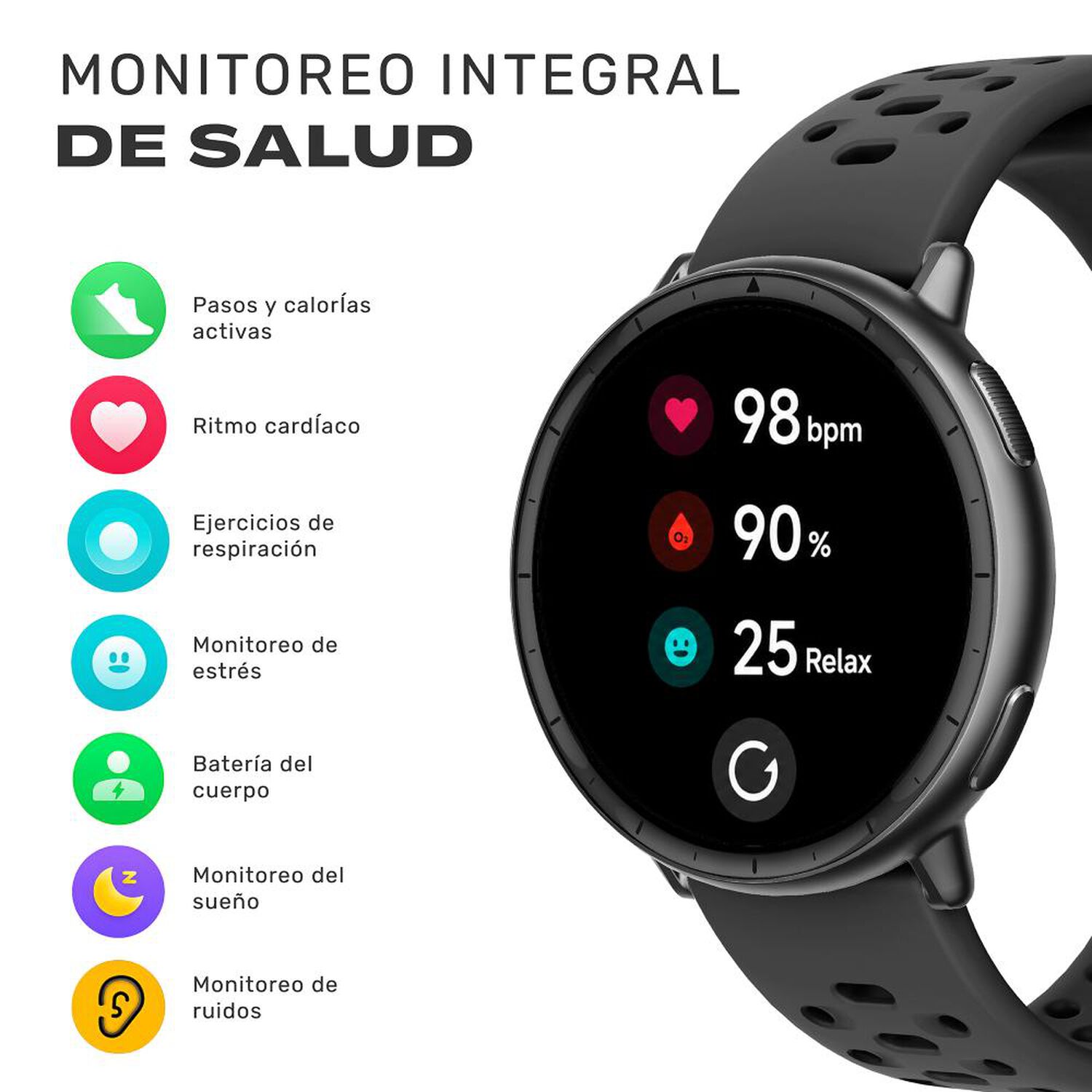 Reloj Smartwatch Gps Shar T1 43,5mm Black Lhotse image number 2.0