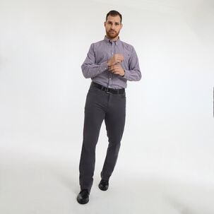 Pantalón Liso Tiro Medio Regular Hombre Herald