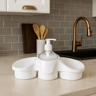 Set Dispensador De Jab&oacute;n Y Organizador Titiz Cocina