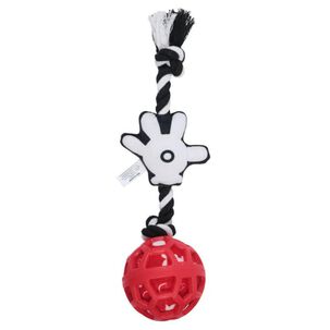 Juguete Interactivo Para Mascotas Cuerda Y Pelota Rojo Mm