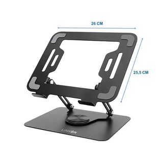 Soporte Base Aluminio Para Notebook Giro 360