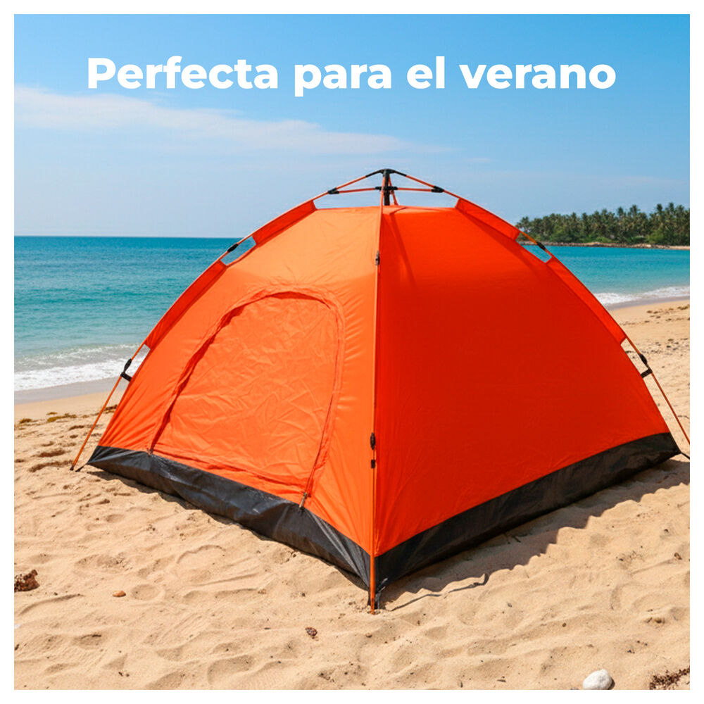 Carpa Camping 4 Personas Impermeable Uv Y F&aacute;cil Armado image number 2.0