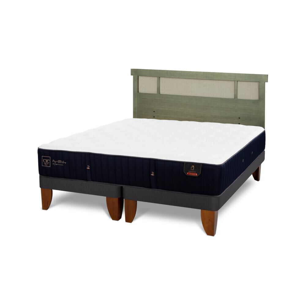 Cama Europea Cic Linea Premium / 2 Plazas / Base Dividida + Respaldo image number 5.0