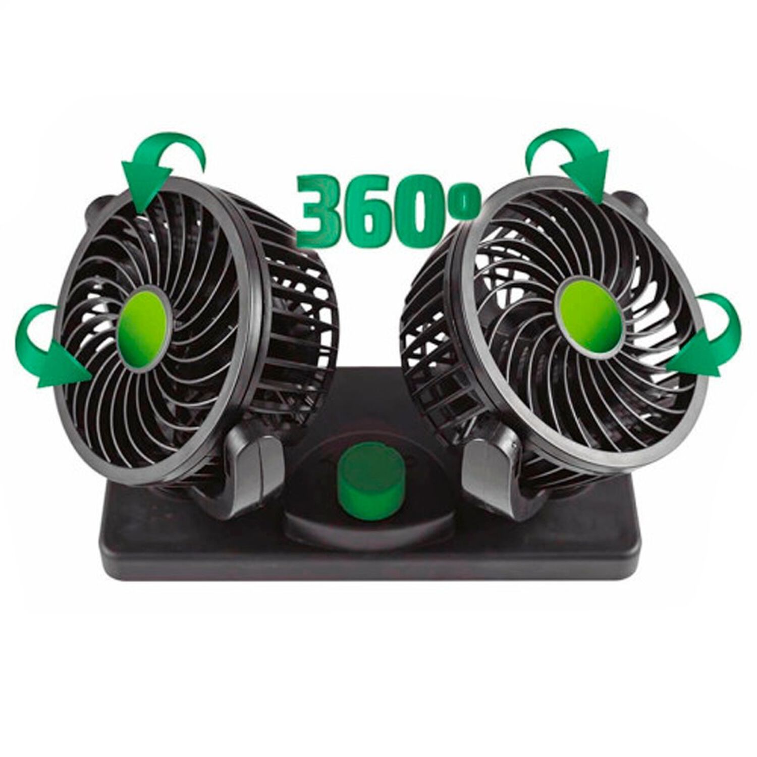 Ventilador Doble Para Coche Ajustables 360 Grados Usb image number 5.0