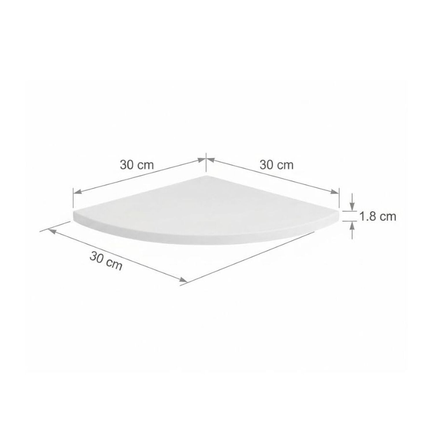 Repisa Flotante Esquinera Decoraci&oacute;n Moderna Blanca 30cm image number 2.0