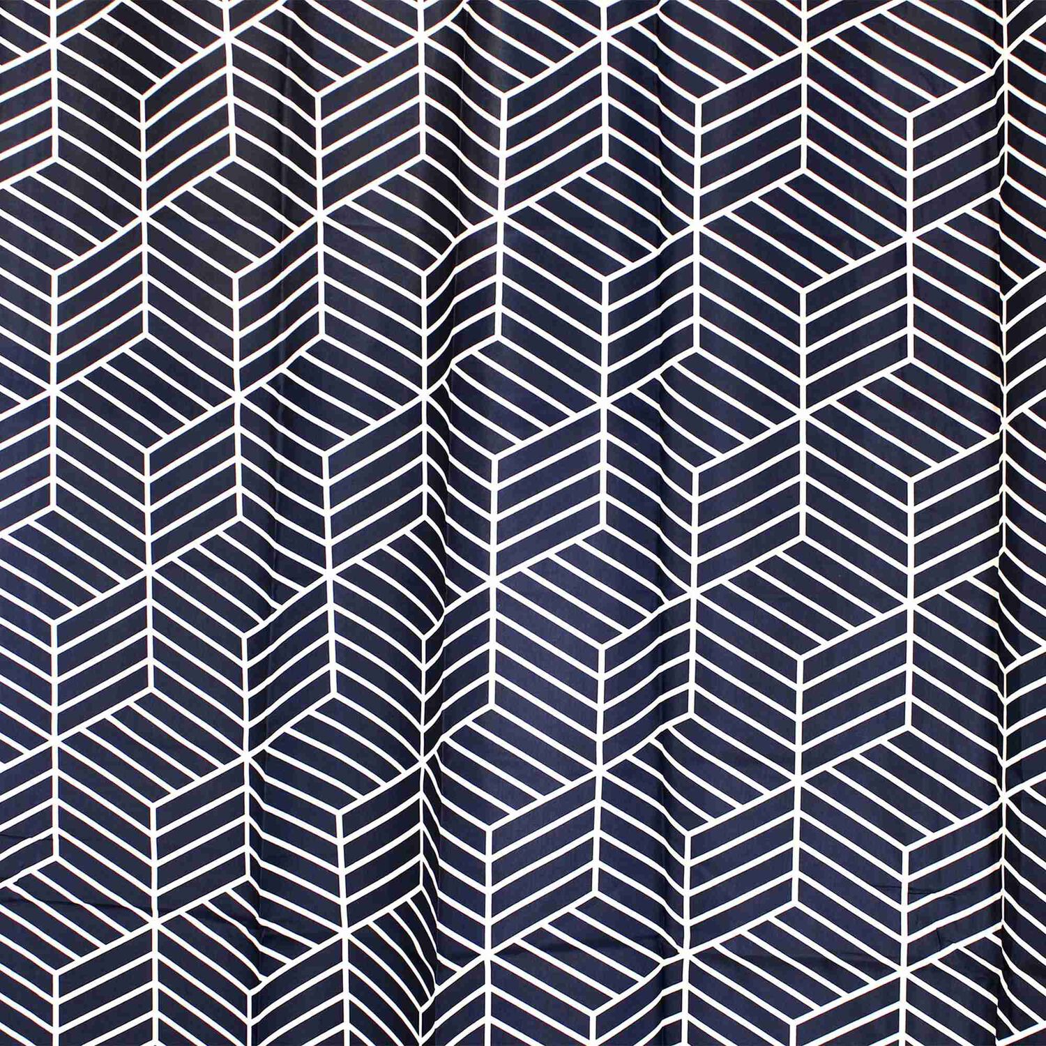 Cortina Para Ba&ntilde;o Nautica Home Poli&eacute;ster 180x180cm Dise&ntilde;o Azul image number 2.0