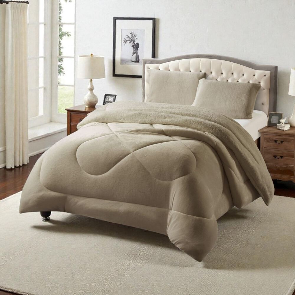 Plumon De Invierno Plush Liso Con Chiporro De 1.5 Plazas + 1 Funda Para Almohada Cip1.5p-17 image number 0.0