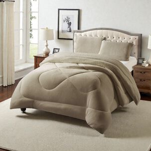 Plumon De Invierno Plush Liso Con Chiporro De 1.5 Plazas + 1 Funda Para Almohada Cip1.5p-17