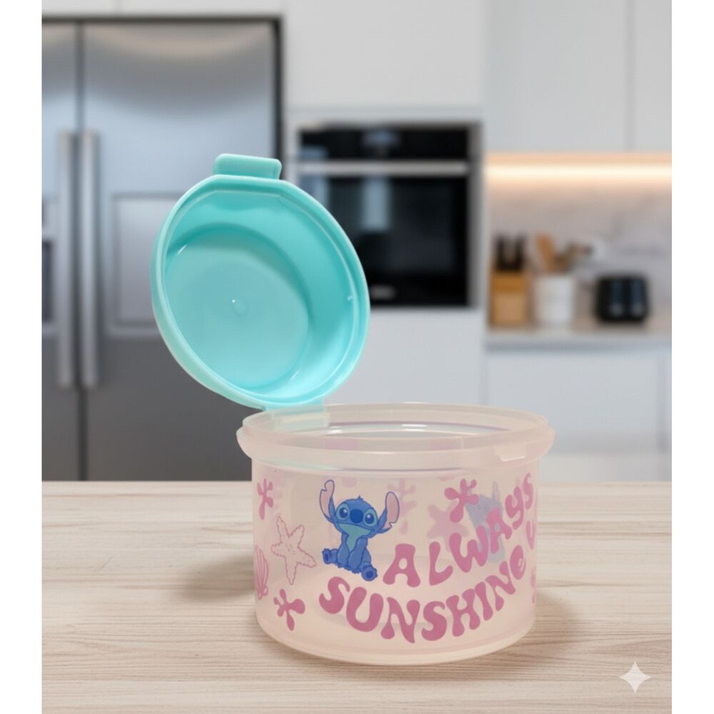 Porta Snack Disney Stitch Infantil Azul 280ml image number 6.0