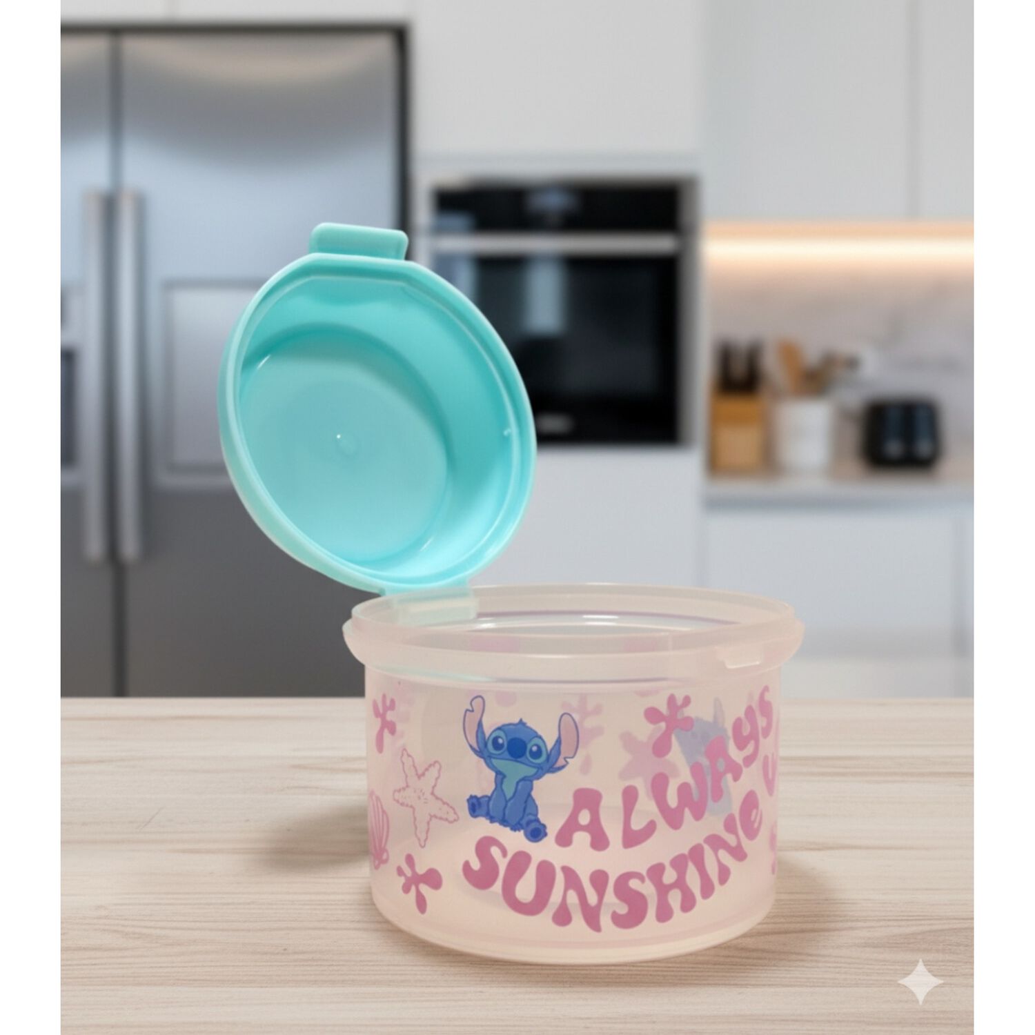Porta Snack Disney Stitch Infantil Azul 280ml image number 6.0