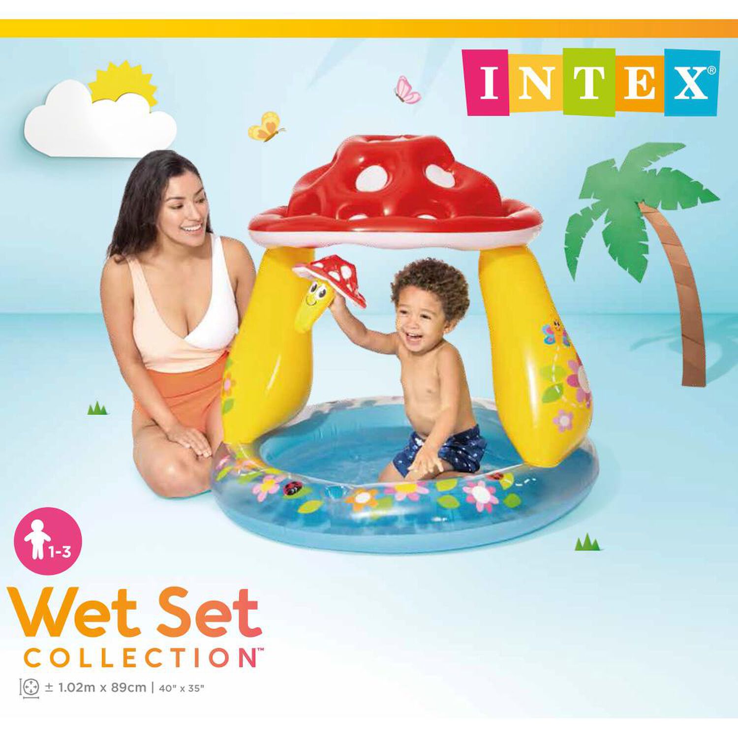 Piscina Inflable Mushroom Intex /102x89cm / 45 Lts image number 0.0