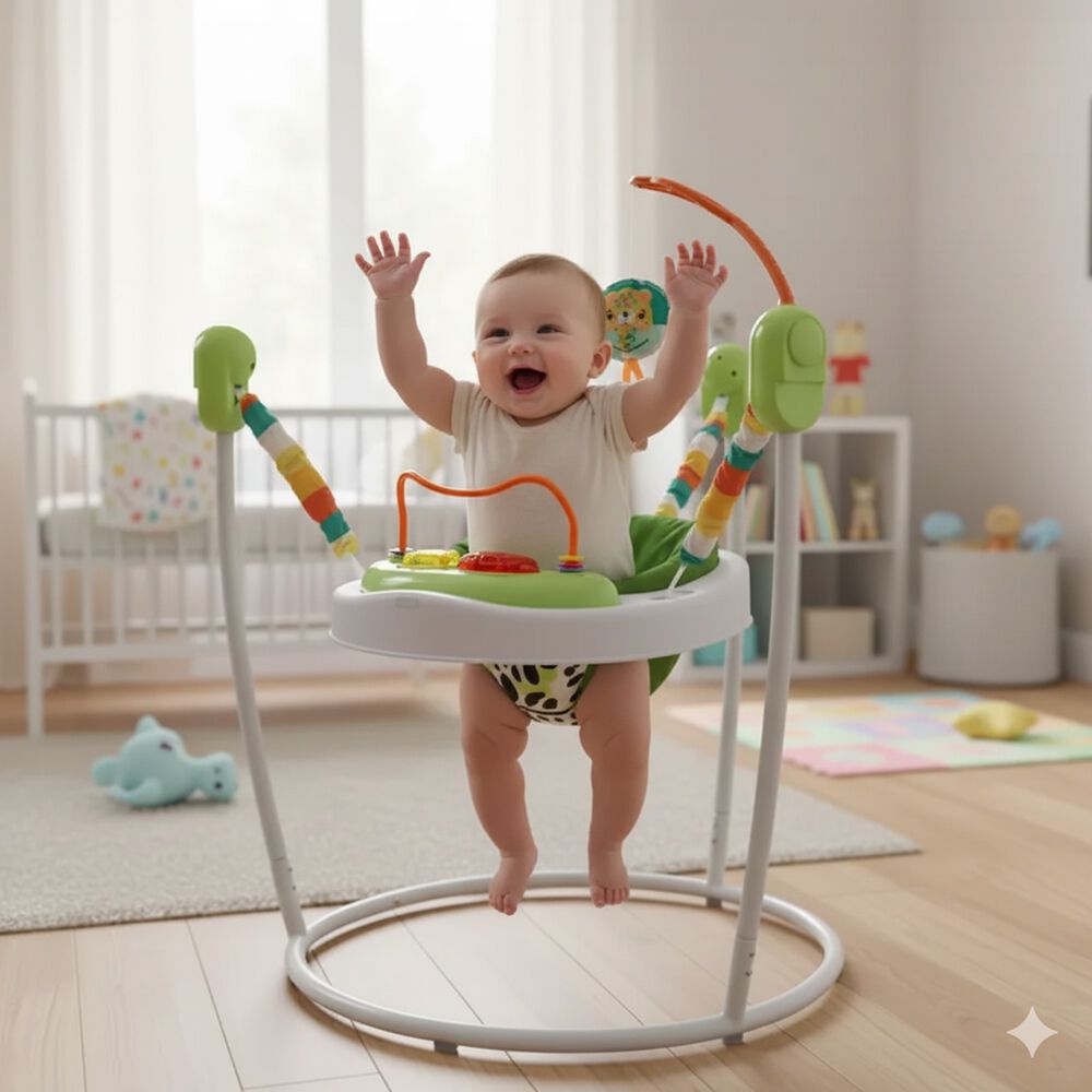 Centro De Actividad Saltarin Con Musica Jump & Play Verde image number 1.0