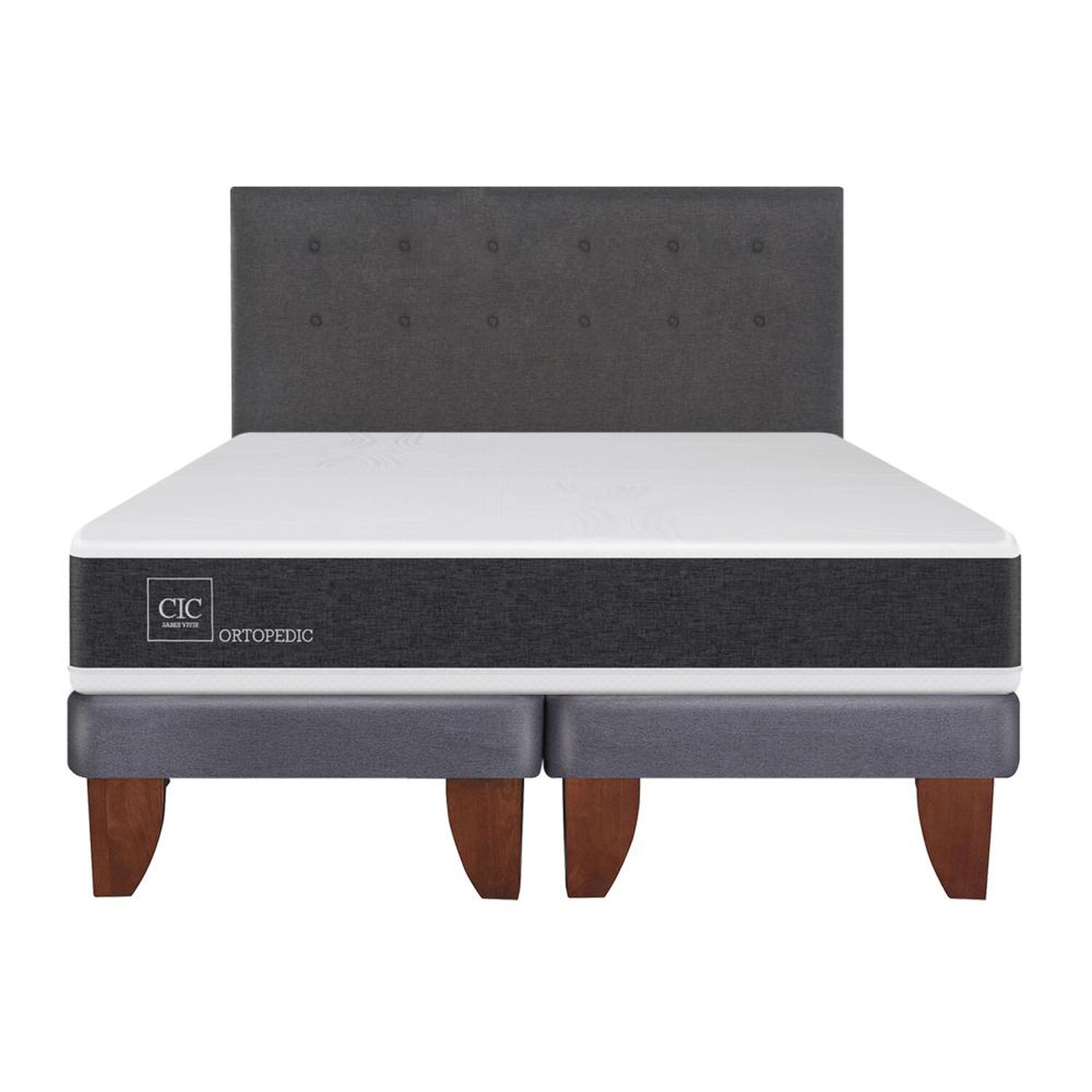 Cama Europea Cic Ortopedic / 2 Plazas / Base Dividida  + Respaldo image number 0.0