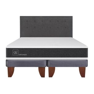 Cama Europea Cic Ortopedic / 2 Plazas / Base Dividida  + Respaldo