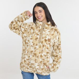 Poler&oacute;n Full Print Regular Cuello Alto Medio Cierre Mujer Ocean Pacific