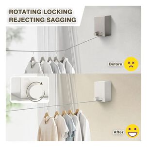 Tendedero De Ropa Retr&aacute;ctil Invisible De Pared