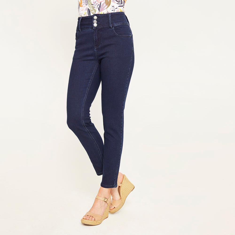 Jeans Tiro Alto Regular Mujer Geeps image number 0.0