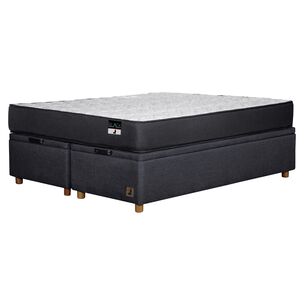 Cama Ba&uacute;l Mons Black / 2 Plazas / Base Dividida
