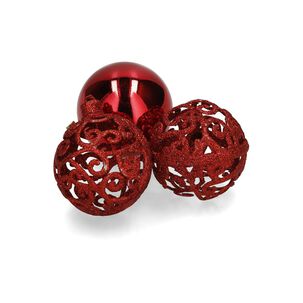 Esferas Navidad Casaideal Rojo 12 Unidades