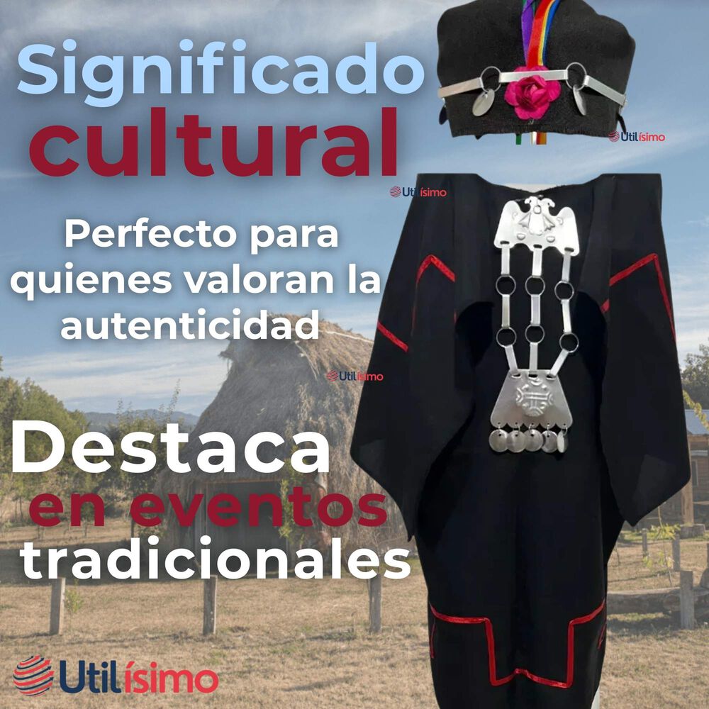 Collar Trapelacucha Mapuche Machi Aluminio Fiestas Patrias image number 6.0