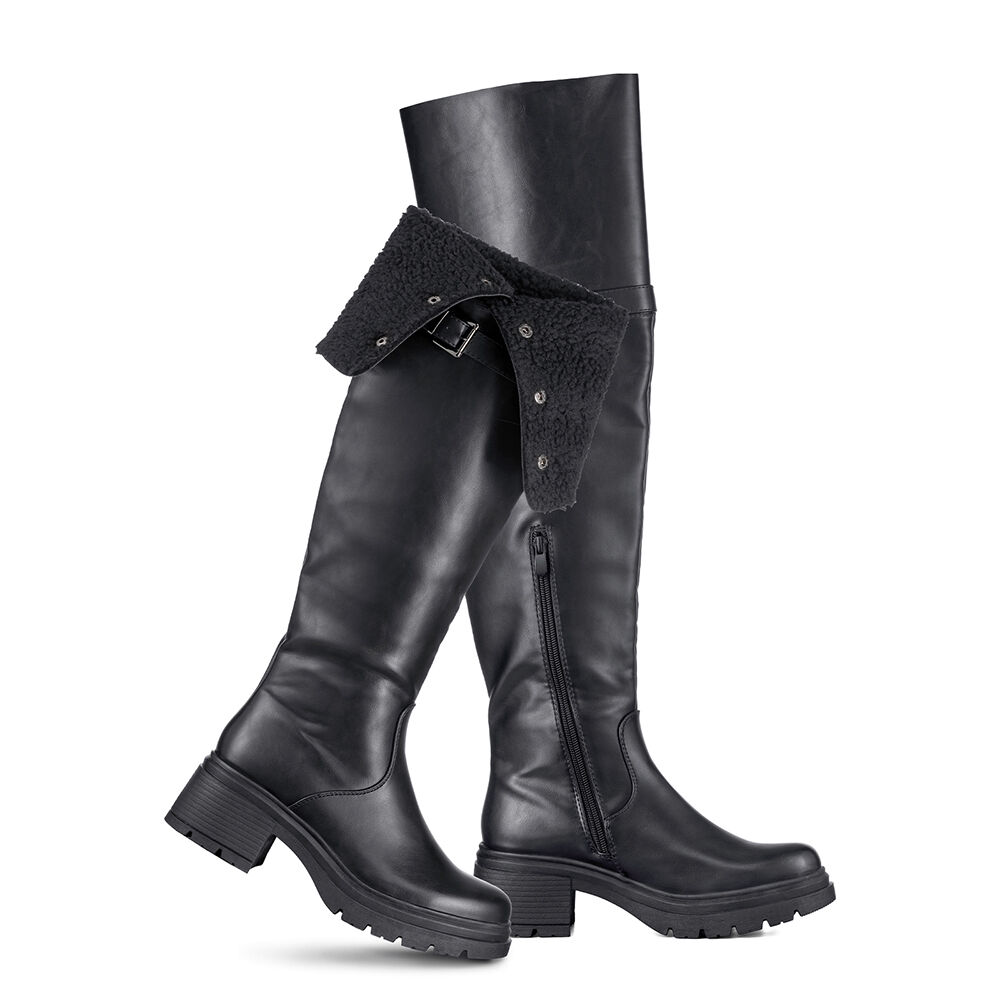 Botas Largas Mujer De Moda Comodo Tacon Grueso Weide Czy615 image number 4.0