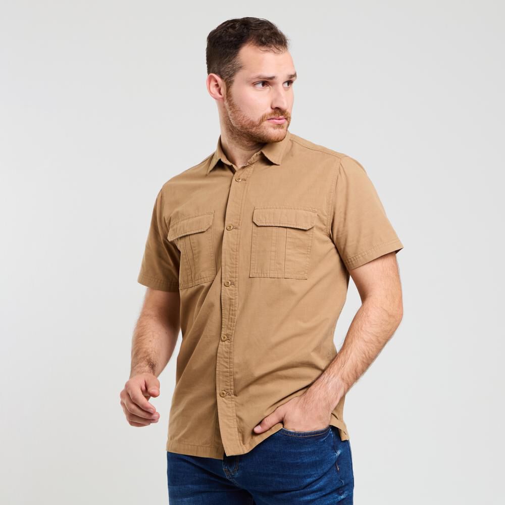 Camisa Lisa Regular Manga Larga Hombre Peroe image number 2.0
