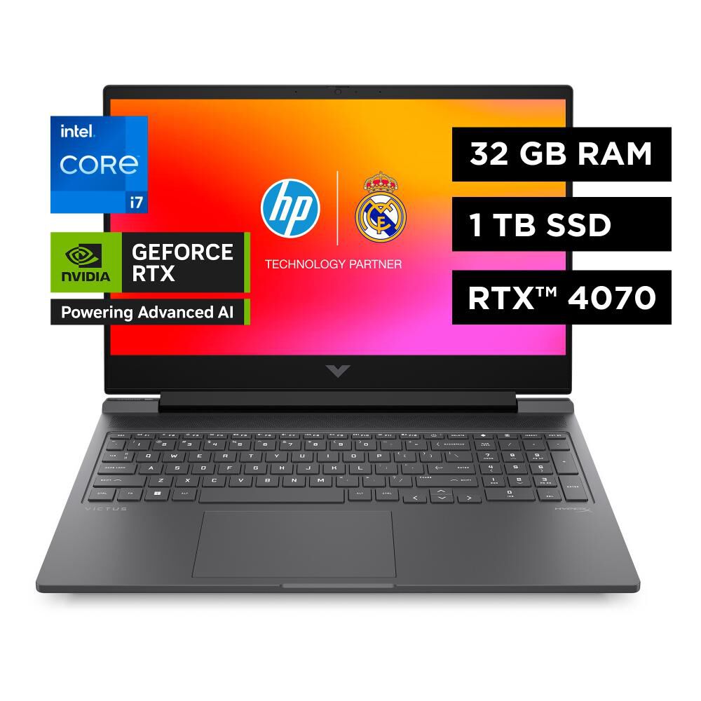 Notebook Gamer 16.1" HP Victus 16-R1016LA / Intel Core I7 / 32 GB RAM / Nvidia Geforce RTX 4070 / 1 TB SSD image number 0.0